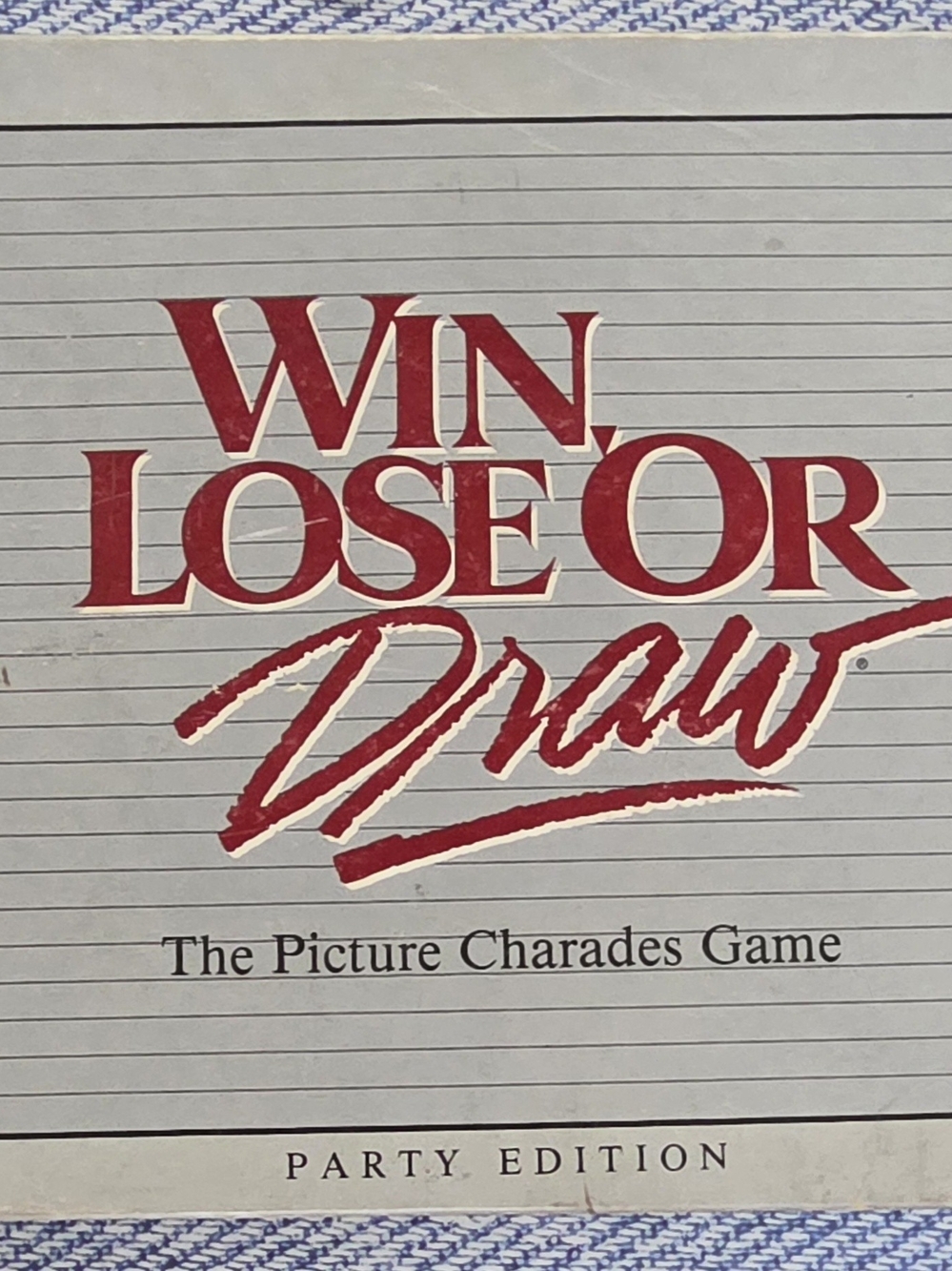 Win, Lose Or Draw Party Edition Board Game - Red